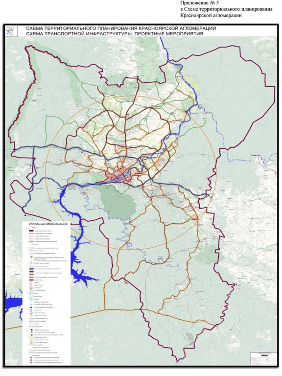 Транспортная схема красноярска