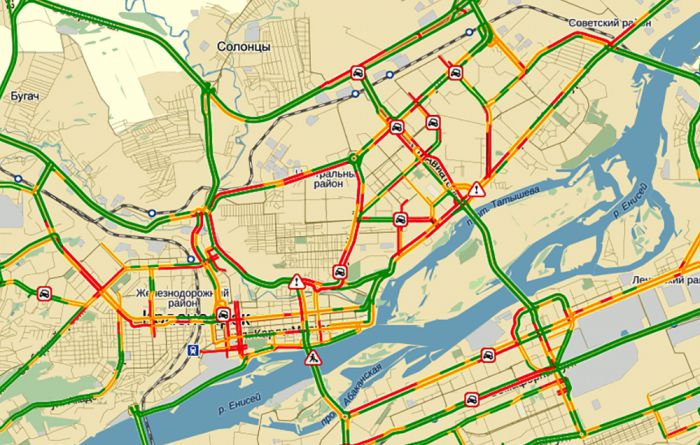 Карта владимира транспорт пробки