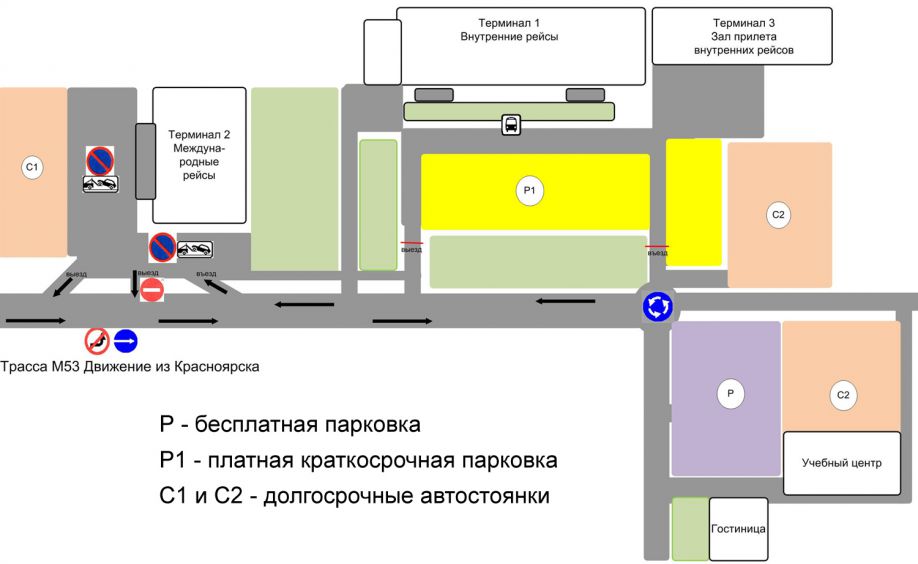 Аэропорт емельяново парковки схема