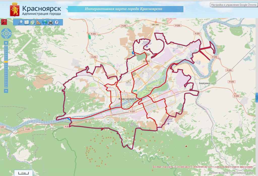 Интерактивная карта администрация красноярска