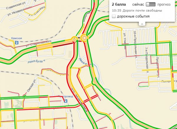 Пробки в смоленске сейчас онлайн карта смоленск